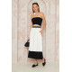 Pasaklı Giyim Kadın Kiloş Etek Renk Bloklu Beyaz