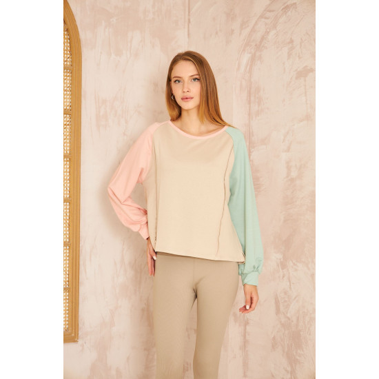 Pasaklı Giyim Kadın Sweatshirt Bej