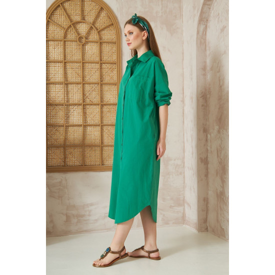 Pasaklı Giyim Kadın Poplin Oversize Tunik-Gömlek Elbise Benetton