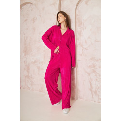 Pasaklı Giyim kadın Piliseli Bürümcük Pantolon Tunik Alt Üst Takım 3573374 Fuşya