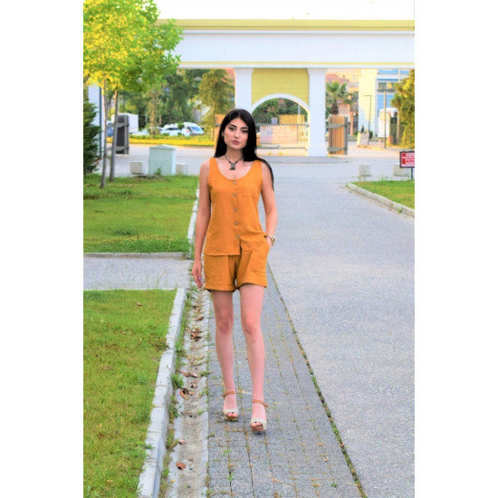 Pasaklı Giyim Kadın Şort Hardal