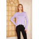 Pasaklı Giyim Kadın Parmak Geçirmeli Yoga Bluz Lila