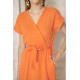 Pasaklı Giyim Kadın %100 Pamuk Müslin Elbise Turuncu