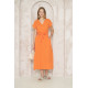 Pasaklı Giyim Kadın %100 Pamuk Müslin Elbise Turuncu