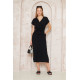 Pasaklı Giyim Kadın %100 Pamuk Müslin Elbise Siyah