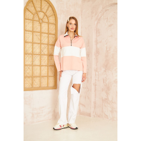 Pasaklı Giyim Kadın Sweatshirt Pudra
