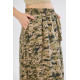 Pasaklı Giyim Kadın Kamuflaj Desen Gabardin Etek Haki Bej