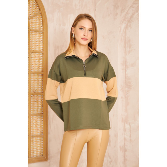Pasaklı Giyim Kadın Sweatshirt Haki