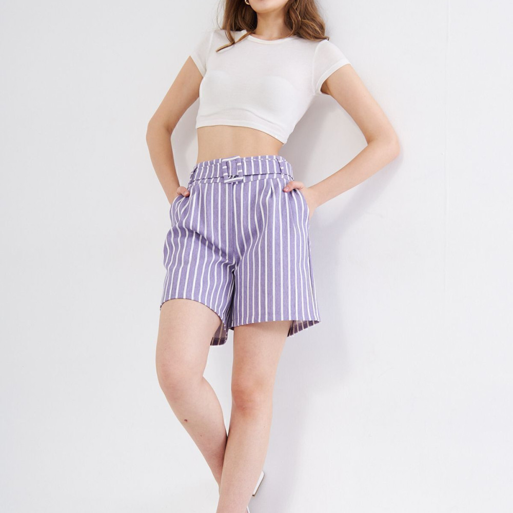 Pasaklı Giyim Kadın Gabardin Mini Şort 3562242 Mor