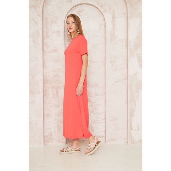 Pasaklı Giyim Kadın Omzu Düğmeli Mercan