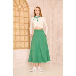Pasaklı Giyim Kadın Kiloş Kaşe Etek 3461210 Yeşil