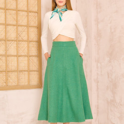 Pasaklı Giyim Kadın Kiloş Kaşe Etek 3461210 Yeşil