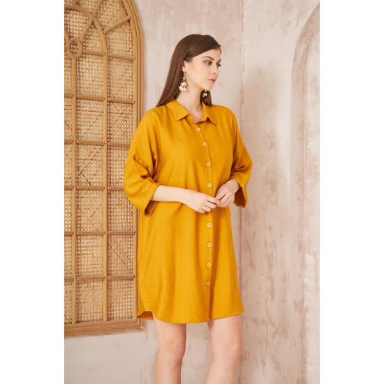 Pasaklı Giyim Kadın Tunik Elbise Hardal