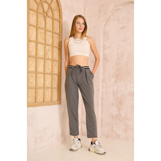 Pasaklı Giyim Kadın Bilek Boy Pantolon-Eşorfman, Gri