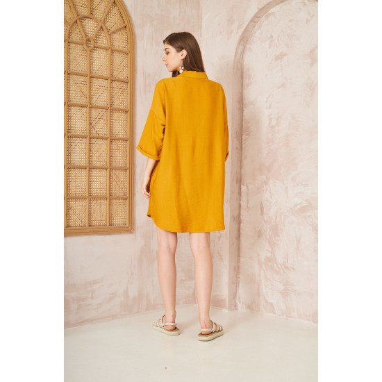 Pasaklı Giyim Kadın Tunik Elbise Hardal