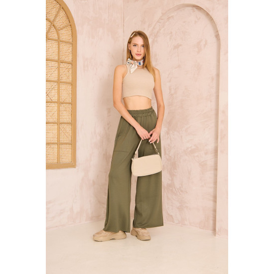 Pasaklı Giyim Kadın Viskon Pantolon-Eşorfman Altı Haki