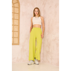 Pasaklı Giyim Kadın Viskon Pantolon-Eşorfman Altı 3465210 Yağ Yeşili