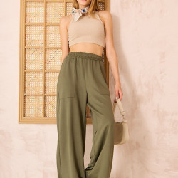 Pasaklı Giyim Kadın Viskon Pantolon-Eşorfman Altı 3465210 Haki