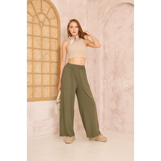 Pasaklı Giyim Kadın Viskon Pantolon-Eşorfman Altı Haki