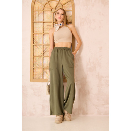 Pasaklı Giyim Kadın Viskon Pantolon-Eşorfman Altı Haki