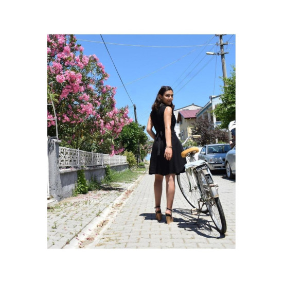 Pasaklı Giyim Kadın Kloş Elbise Siyah