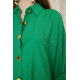 Pasaklı Giyim Kadın Oversize Yarasa Kol Tesettüre Uygun Gömlek Elbise-Tesettür Tunik Benetton Yeşil