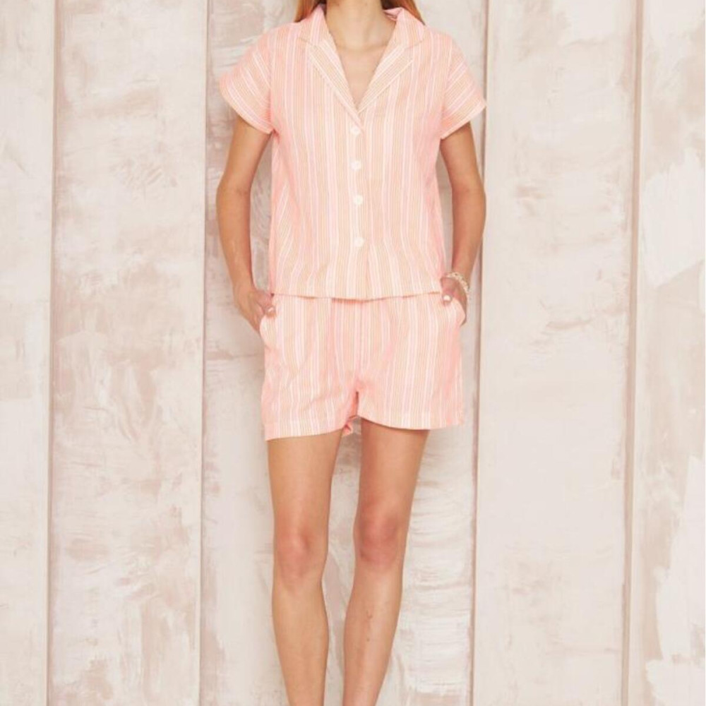 Pasaklı Giyim Kadın Gömlek-Şort Alt Üst Takım 3625310 Turuncu