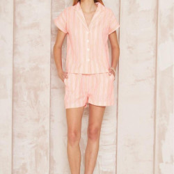 Pasaklı Giyim Kadın Gömlek-Şort Alt Üst Takım 3625310 Turuncu