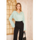 Pasaklı Giyim Kadın Duble Kol / Yakası Yırtmaçlı Salaş Sweatshirt Mint