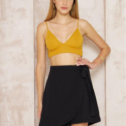 Pasaklı Giyim Kadın Müslin Pamuk Yandan Bağlamalı  Şort Etek 3636275 Siyah