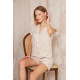 Pasaklı Giyim Kadın Gömlek-Şort Alt Üst Takım Bej