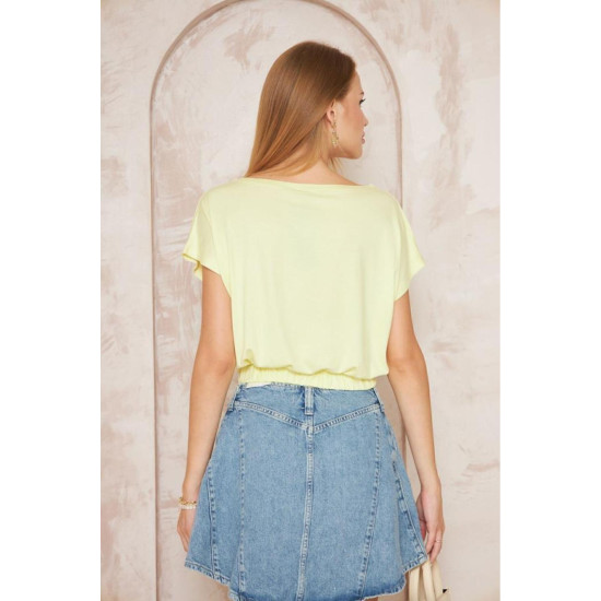 Pasaklı Giyim Kadın Eteği Lastikli Crop Sarı