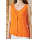 Pasaklı Giyim Kadın Düğmeli Askılı Bluz Turuncu