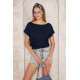 Pasaklı Giyim Kadın Eteği Lastikli Crop Lacivert