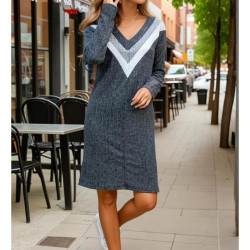 Pasaklı Giyim Kadın Garnili Yumoş Triko Elbise 2994240 Antrasit