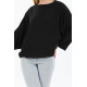 Pasaklı Giyim Kadın Yarasa Duble Kol Ekstra Oversize Bluz Siyah