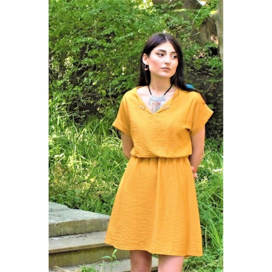 Pasaklı Giyim Kadın Elbise Hardal