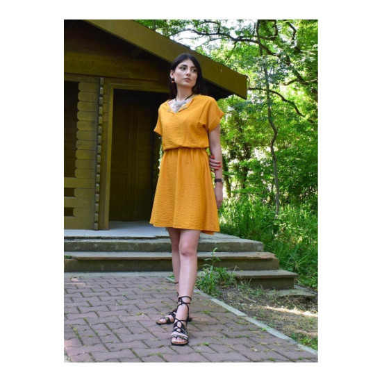 Pasaklı Giyim Kadın Elbise Hardal