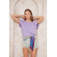 Pasaklı Giyim Kadın Eteği Lastikli Crop Lila
