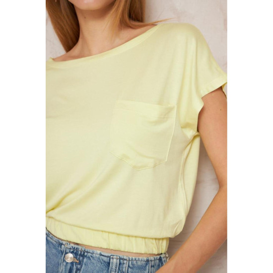 Pasaklı Giyim Kadın Eteği Lastikli Crop Sarı