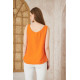 Pasaklı Giyim Kadın Düğmeli Askılı Bluz Turuncu