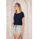 Pasaklı Giyim Kadın Eteği Lastikli Crop Lacivert