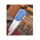 Pasaklı Giyim Kadın Renk Bloklu Kısa Kollu Salaş Penye T-shirt İndigo Beyaz