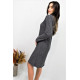 Pasaklı Giyim Kadın Garnili Yumoş Triko Elbise Antrasit