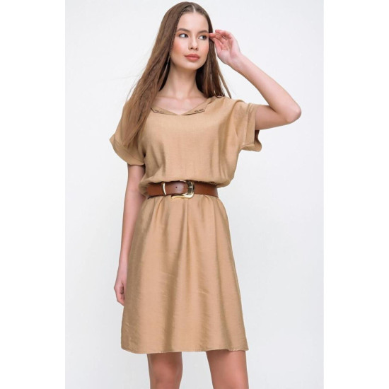 Pasaklı Giyim Kadın Elbise Bej