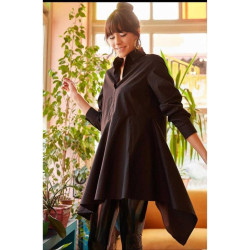 Pasaklı Giyim Kadın Asimetrik Tunik Gömlek-Tesettüre Uygun 4912264 Siyah