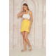 Pasaklı Giyim Kadın Müslin Pamuk Yandan Bağlamalı Şort Etek Sarı