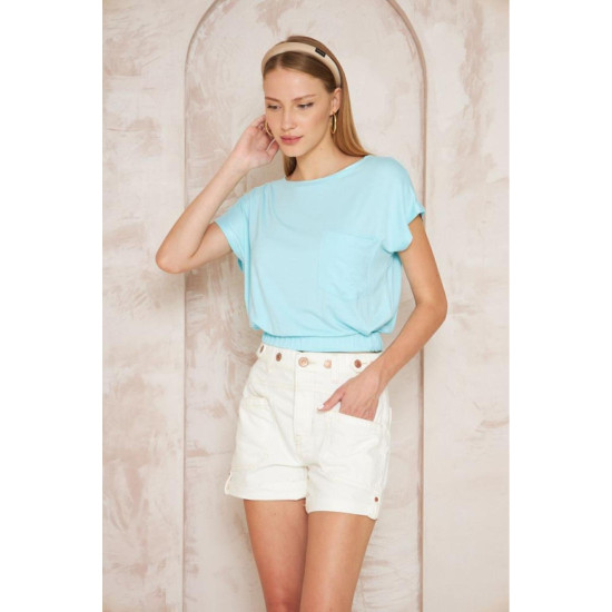 Pasaklı Giyim Kadın Eteği Lastikli Crop Mint