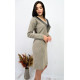 Pasaklı Giyim Kadın Garnili Yumoş Triko Elbise Bej