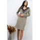 Pasaklı Giyim Kadın Garnili Yumoş Triko Elbise Bej